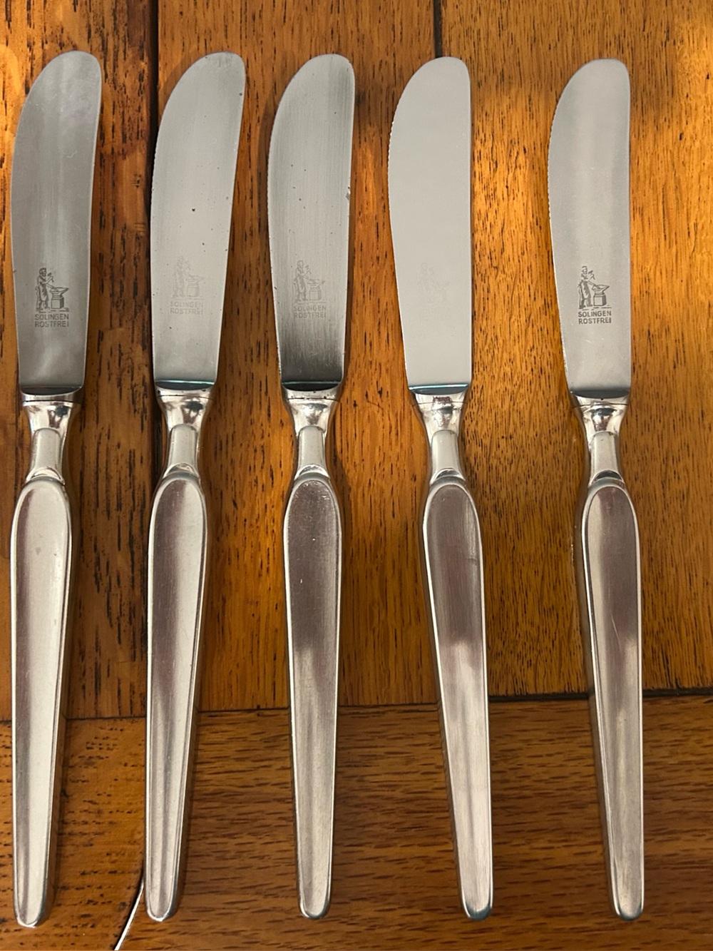 Solingen Rostfrei Stainless Steel Butter Knife Lot of 5